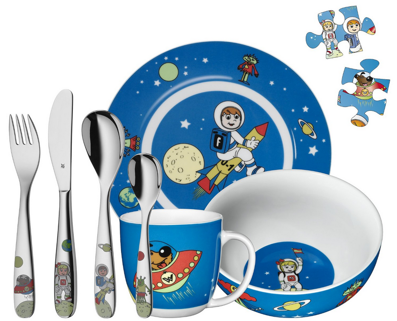德国高档厨房用具品牌WMF福腾宝 儿童餐具太空游系列7件套
