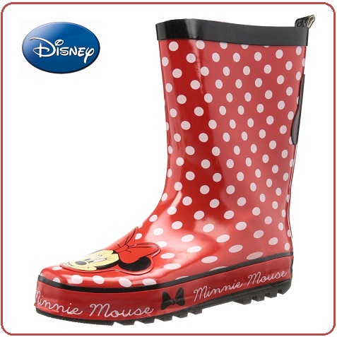 Disney米妮超萌波点雨靴