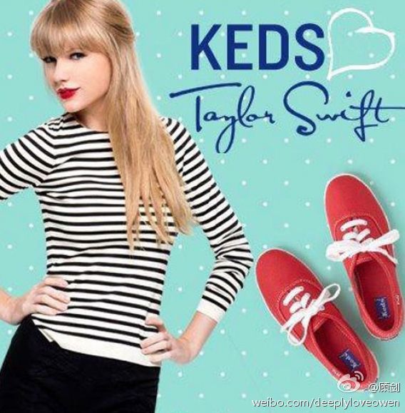 Taylor Swift最新代言 Keds休闲鞋
