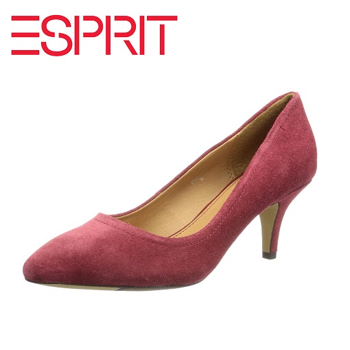 美丽诱惑-Esprit优雅真皮尖头高跟鞋