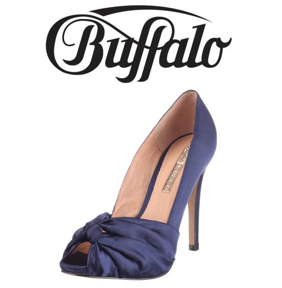 Buffalo 紫色缎面礼服鞋