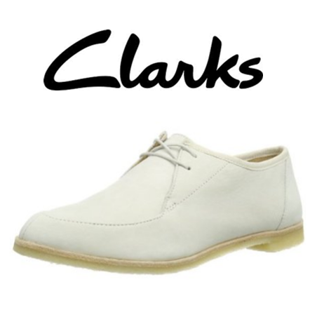 Clarks 米色纯皮中性鞋