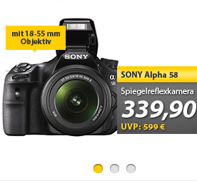 SONY单反相机 A58+18-55mm镜头