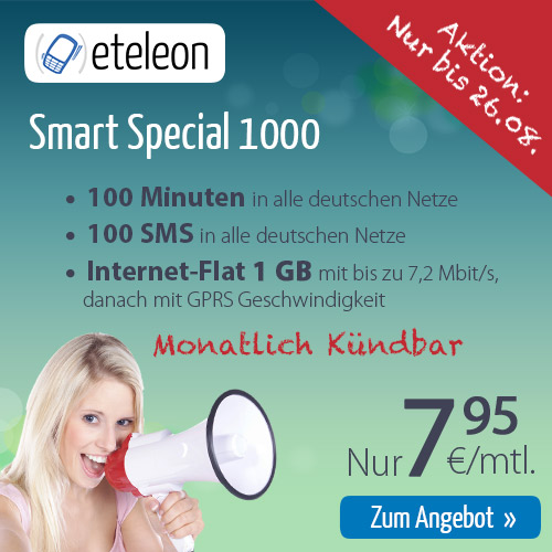 eteleon SMART Special 1000手机卡套餐