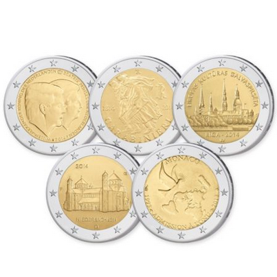 五国2欧纪念币