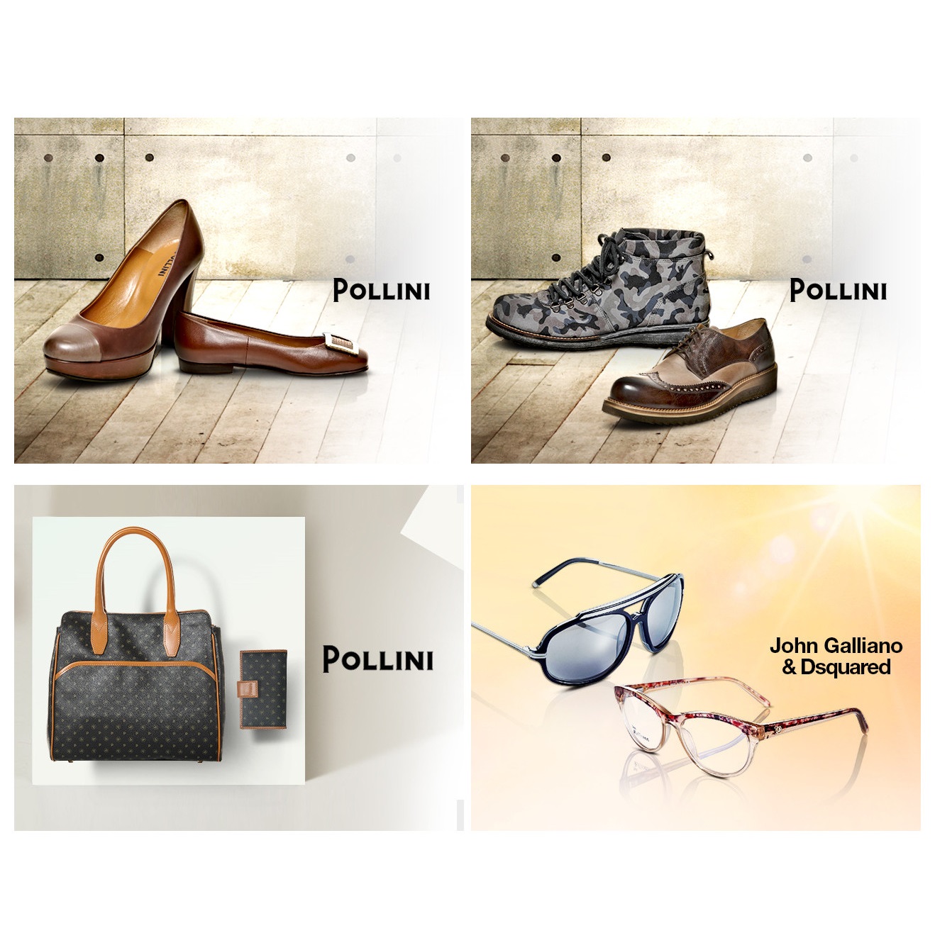 Pollni男女鞋及包包/Galliano+Dsquared太阳镜