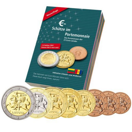 立陶宛欧元纪念币套装+欧元目录