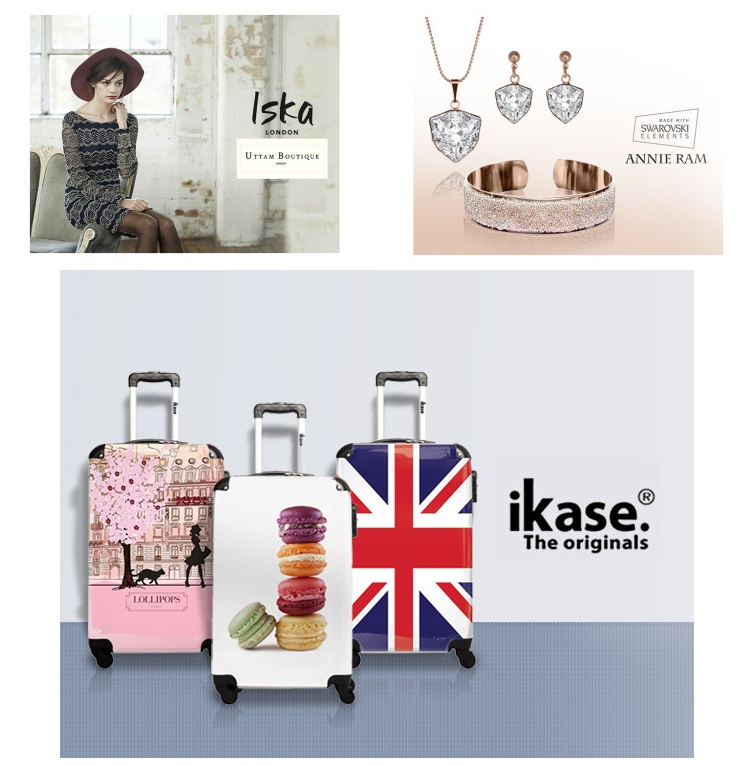 iKase旅行箱/ISKA & UTTAM BOUTIQUE女装/ANNIE RAM-施华洛世奇水晶元素饰品