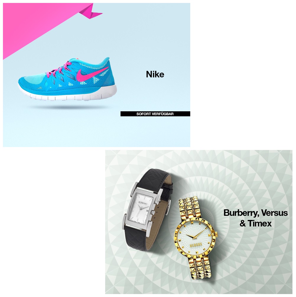 Nike运动鞋/Burberry&Versus&Timex腕表