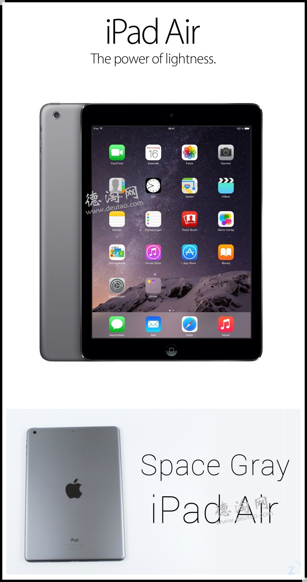 苹果iPad air 32GB 平板特价359欧包邮_德淘网