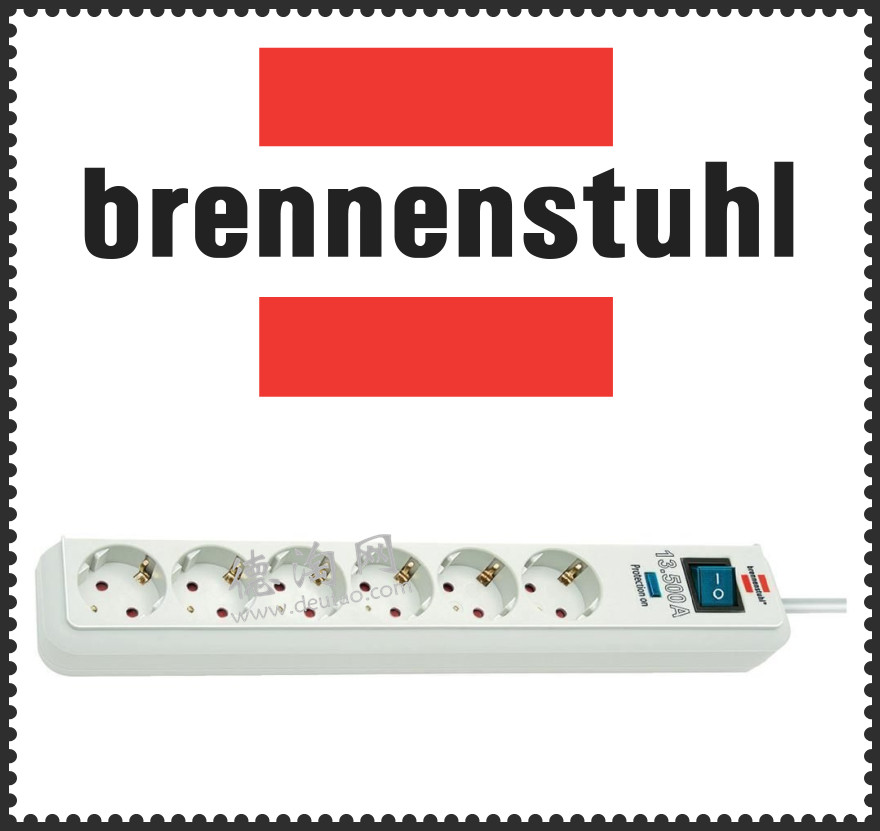 Brennenstuhl Eco-Line系列 6孔接线板