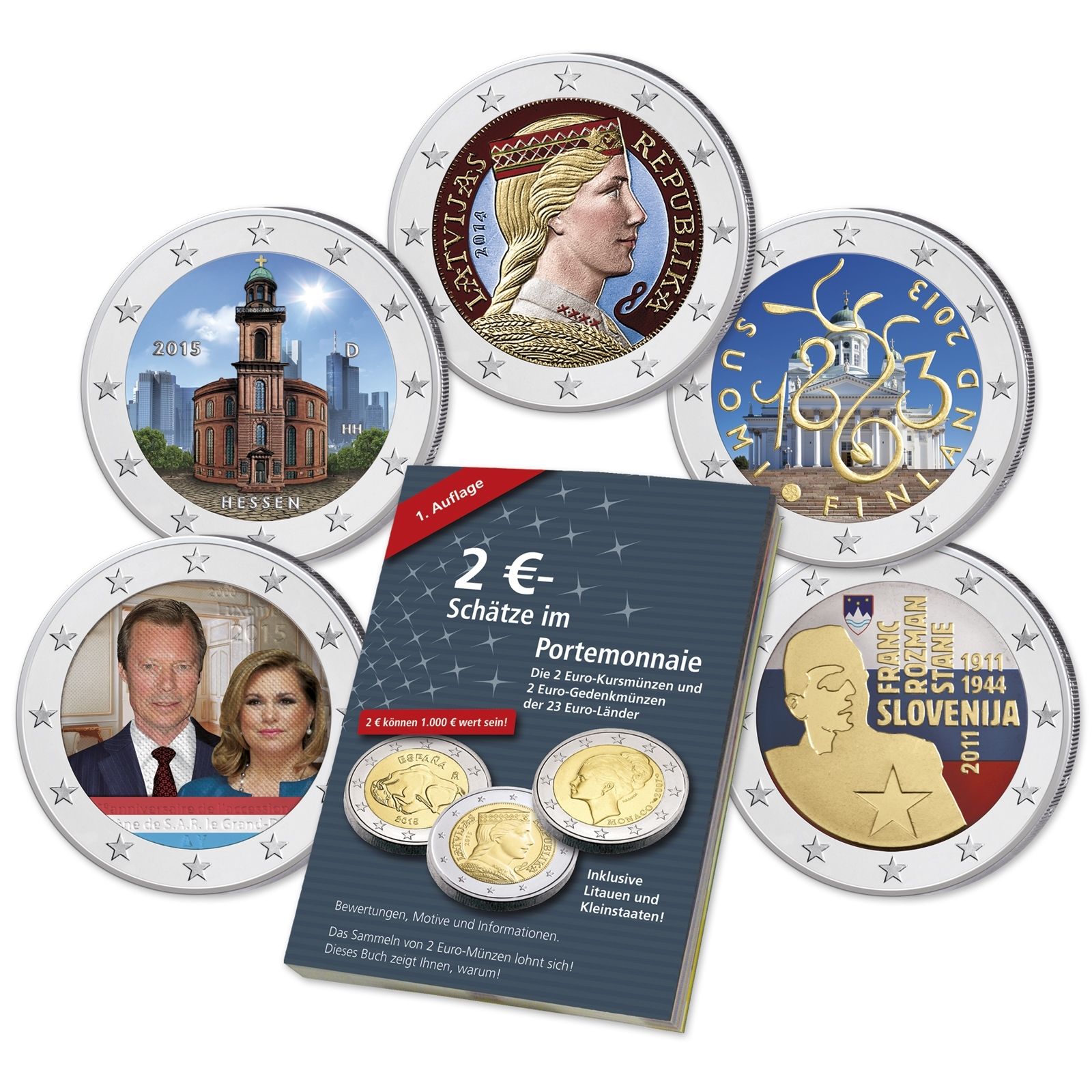 2欧元纪念币套装+2欧元目录