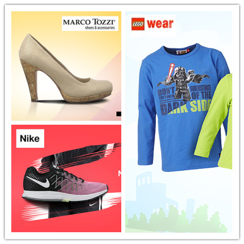 Nike运动鞋/Lego Wear乐高童装/Marco Tozzi女鞋