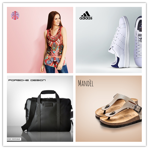 adidas运动鞋/Janis 时尚女装 /Porsche Design高端箱包/MANDÈL舒适凉鞋
