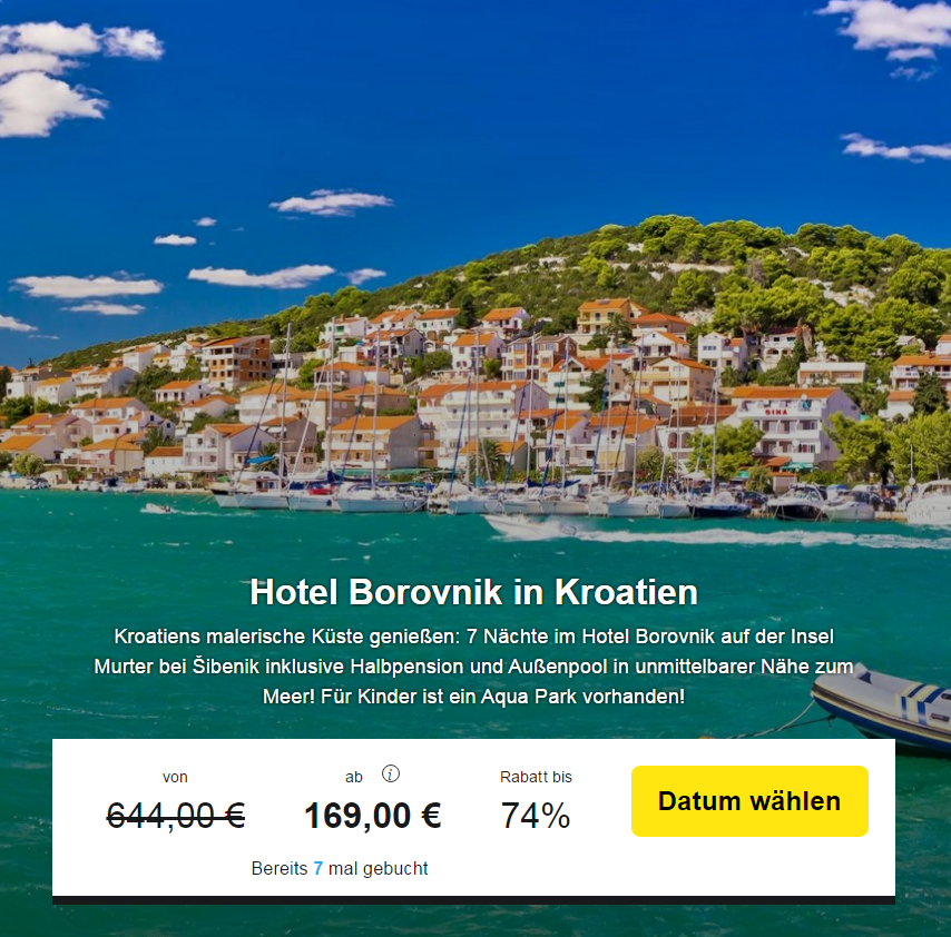 克罗地亚海水之乐 三星酒店Borovnik