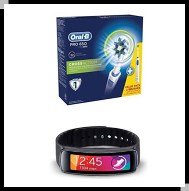 博朗Oral-B PRO 650 电动牙刷&Samsung Gear Fit SM-R350智能手表