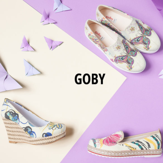 清新手绘 法国品牌Goby女鞋