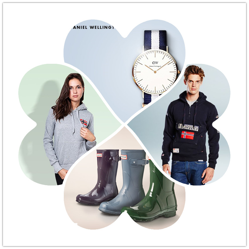 加拿大户外品牌 Geographical Norway/雨季也时尚的 Hunter雨靴/极简主义 Daniel Wellington 手表