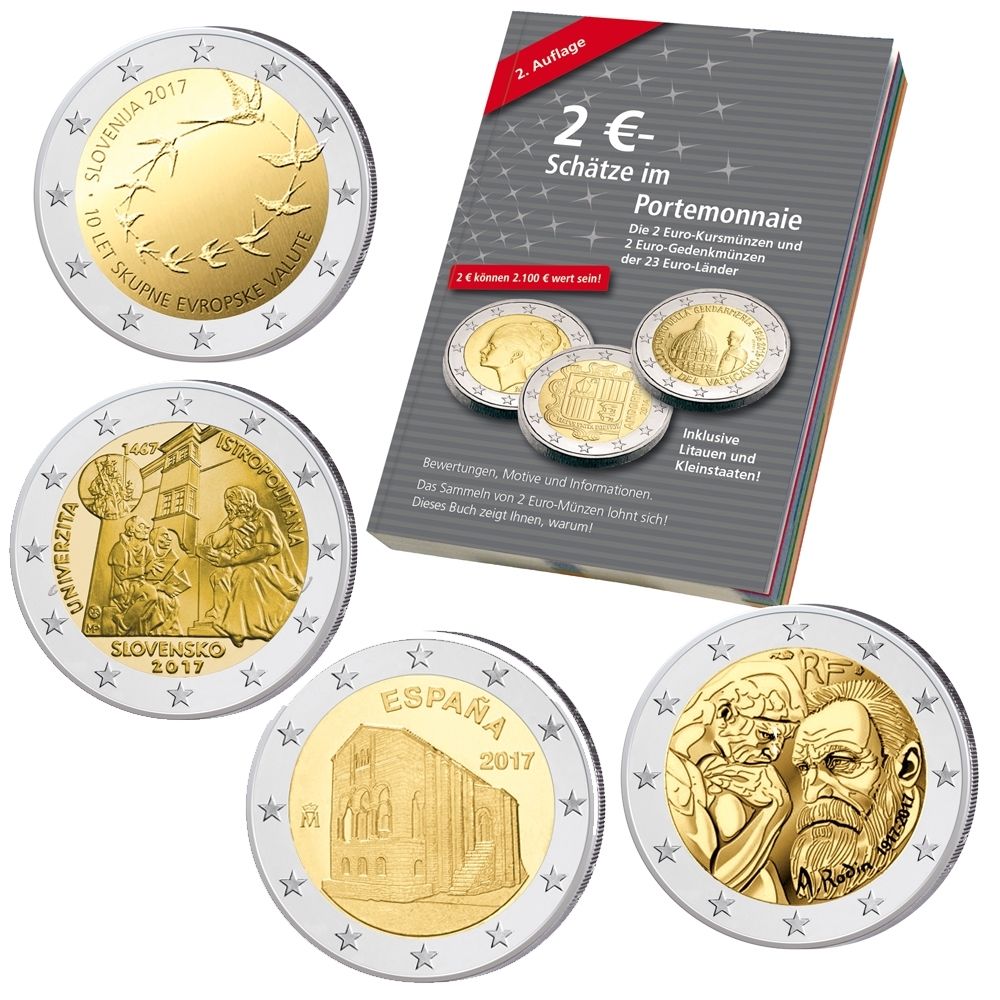 2017年2欧元纪念币套装+2欧元目录