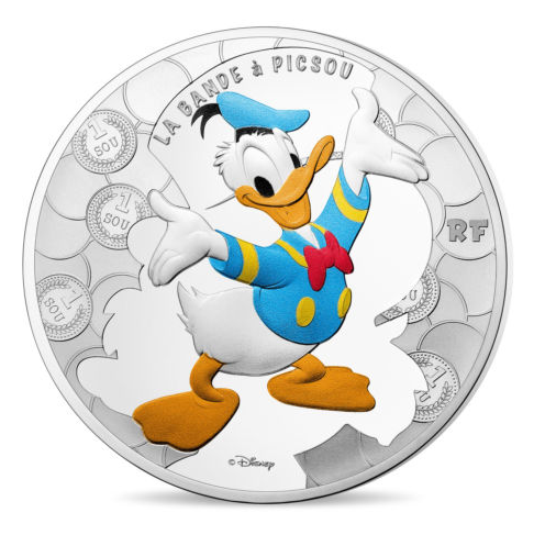 迪士尼合作出品 2017唐老鸭款10欧银币纪念币