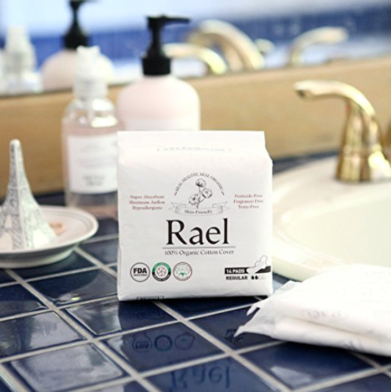 美国Rael 100％有机棉超薄天然卫生巾