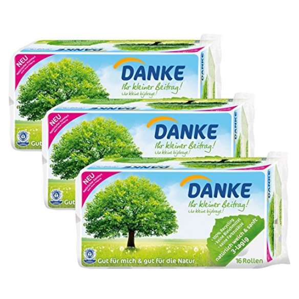 Danke卫生纸 每包16卷x3包