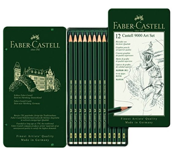 Faber Castell 辉柏嘉专业素描铅笔12支铁盒套装