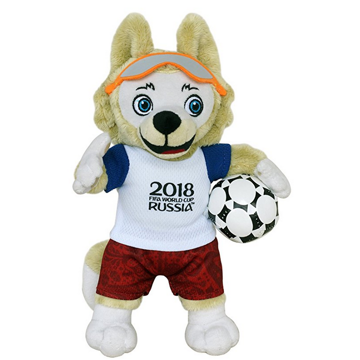 FIFA 2018世界杯官方吉祥物玩偶扎比瓦卡来啦