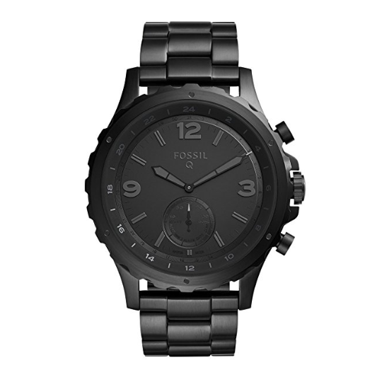 Fossil Hybrid Smartwatch Q Nate 男款黑色智能手表