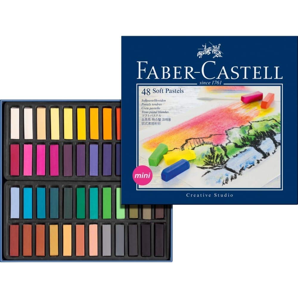 Faber Castell 128248 辉柏嘉色粉笔 48色绘画粉彩棒