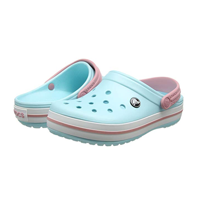 趣味时尚 Crocs 卡洛施 中性休闲洞洞鞋 冰蓝色+粉色