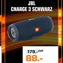 低音震撼 极致防水 JBL Charge 3 便携式蓝牙音箱（黑色）