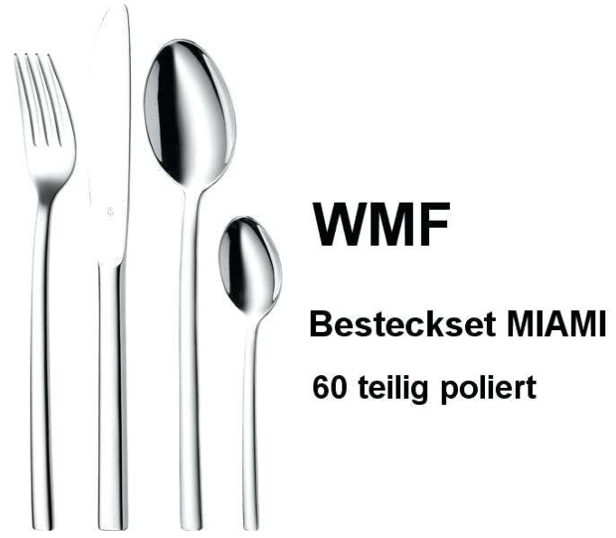 速度下手 ！WMF Miami Besteck-Set 餐具60件套 可供12人享用