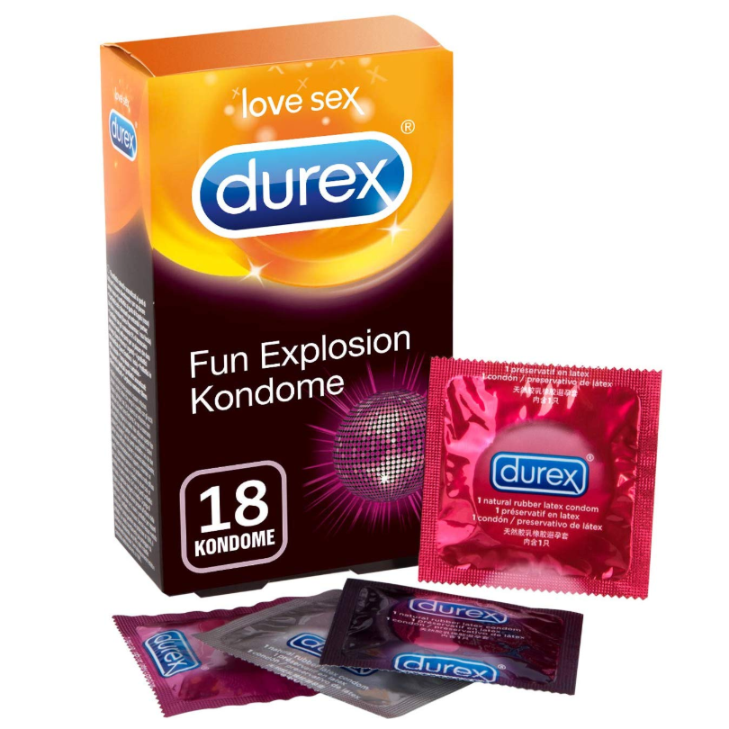 有情有趣，百变魔力！杜蕾斯Durex Fun Explosion 避孕套18只装