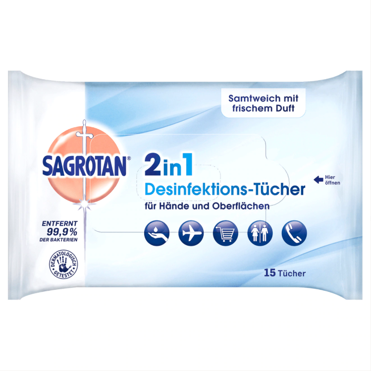 Sagrotan杀菌消毒湿巾！消灭99.9%的细菌病毒！