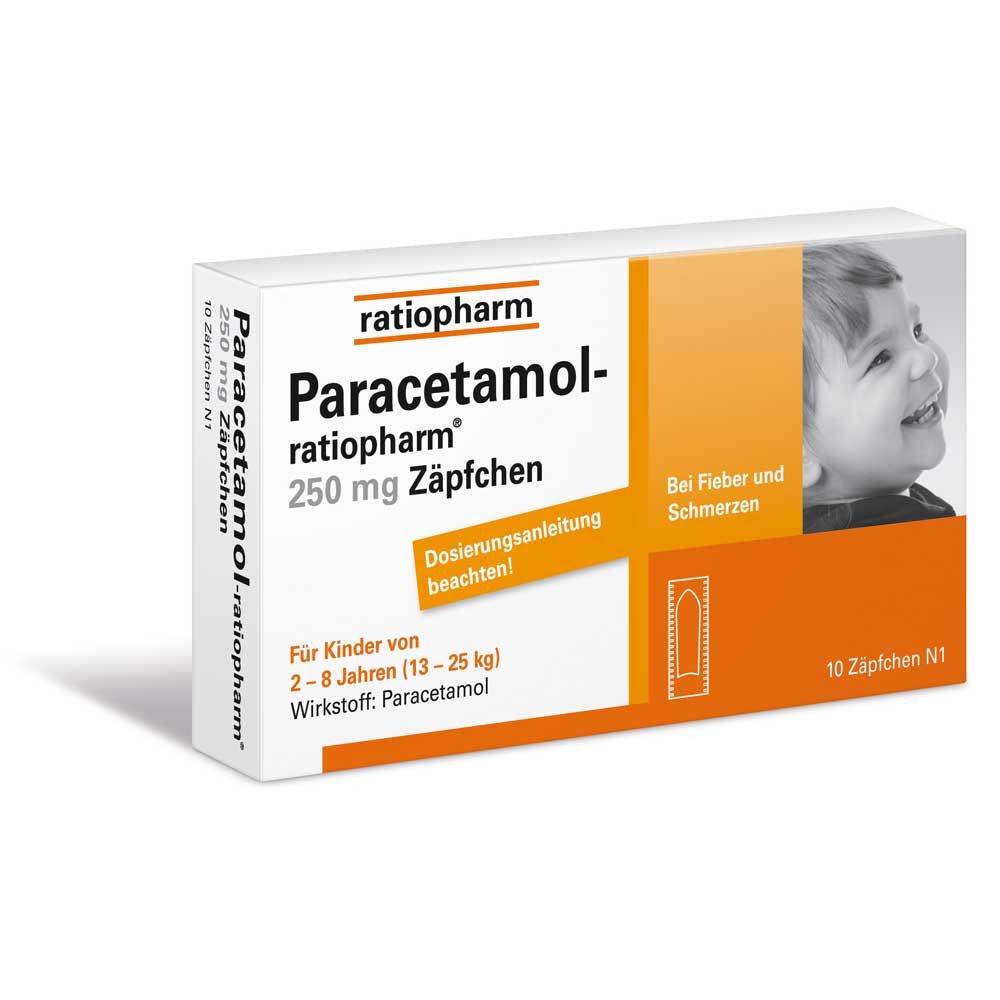 Paracetamol-ratiopharm 儿童退烧栓250mg