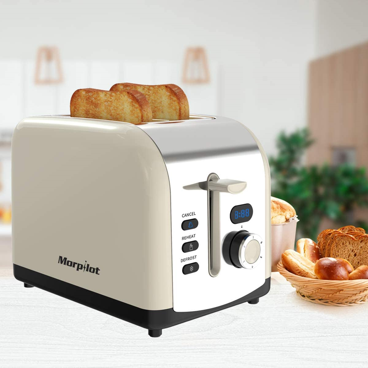 颜值超高的面包机烘出暖暖的清晨 Morpilot烤面包机