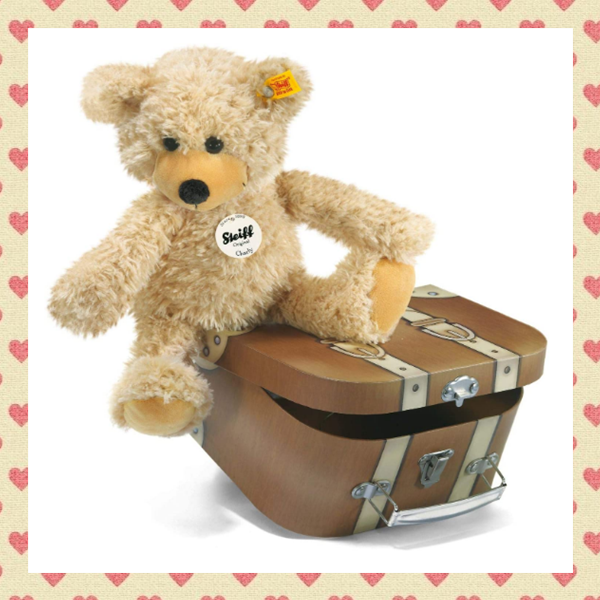 给小朋友大朋友最好的礼物！Steiff Charly 30cm 旅行箱泰迪熊