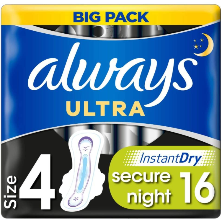 给你整晚的安心呵护！Always Ultra Secure夜用卫生巾