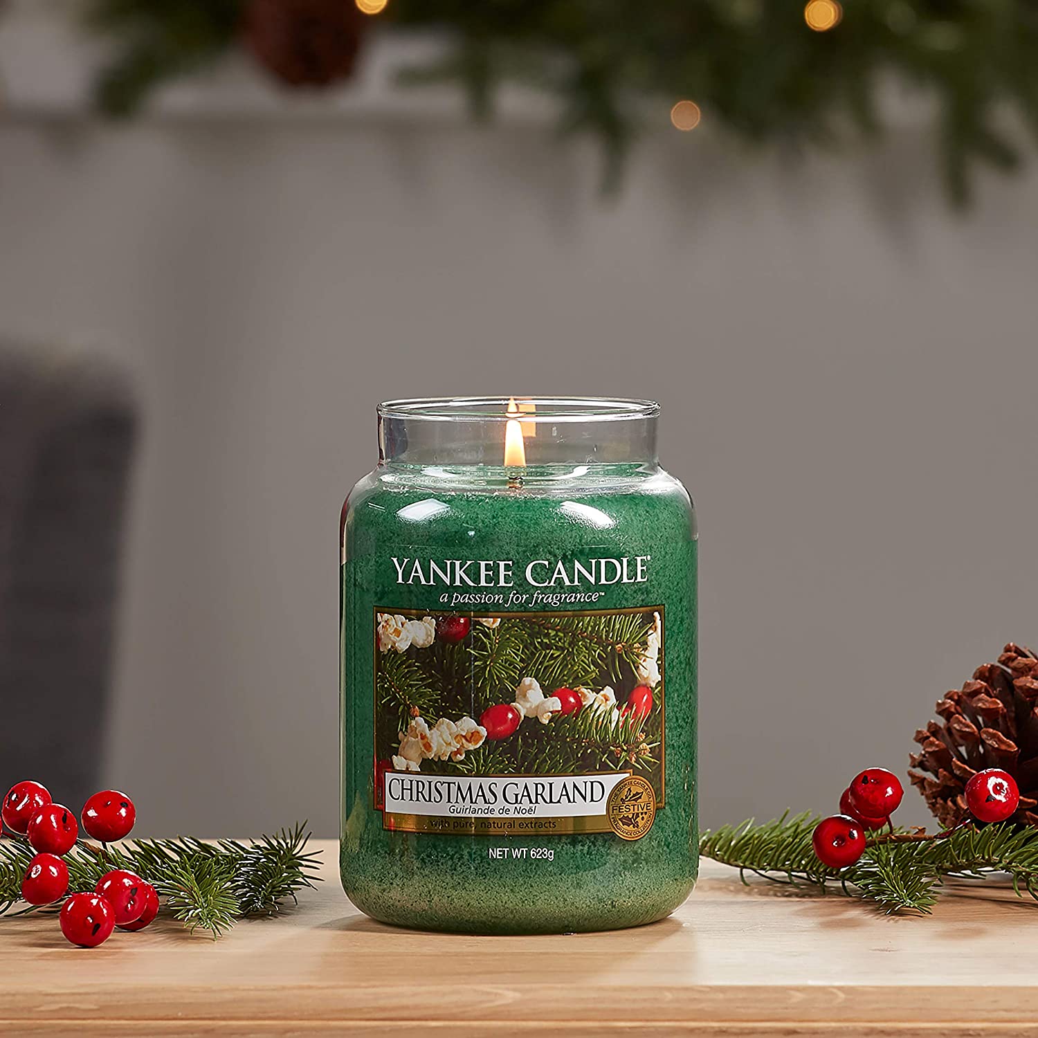 香气萦绕的圣诞 Yankee Candle圣诞花环香薰蜡烛
