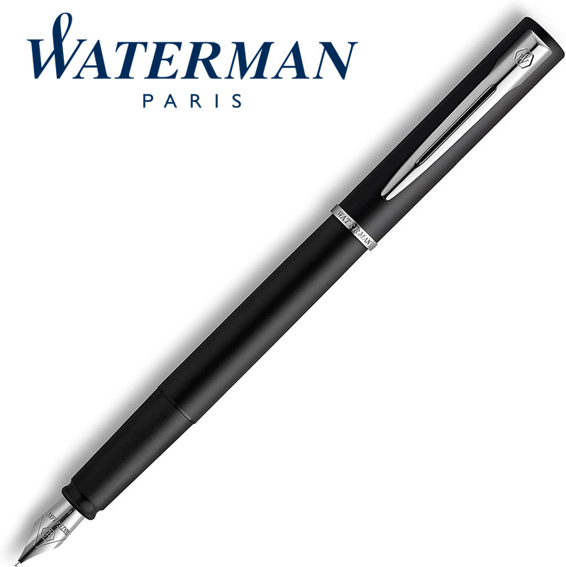 与派克万宝龙齐名的高档钢笔品牌Waterman黑色钢笔