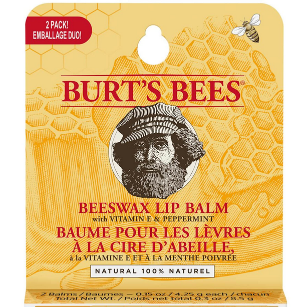 天然蜂蜡呵护你的娇嫩双唇！Burt’s Bees 小蜜蜂蜂蜡润唇膏*2支装