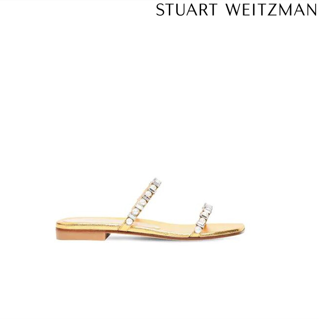 今夏最美最仙平底凉鞋！Stuart Weitzman ALEENA珍珠平底凉鞋