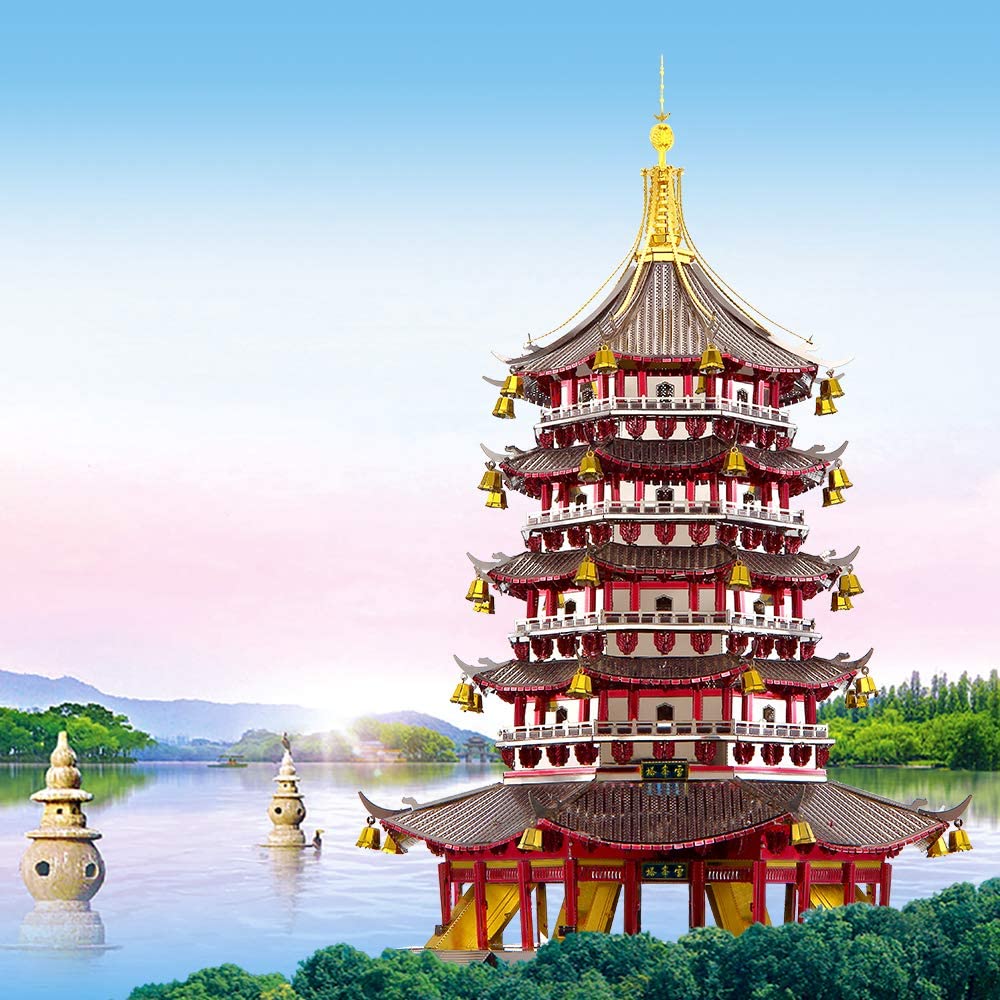 栩栩如生的宝塔 piececool 金属3D拼图中国传统建筑塔
