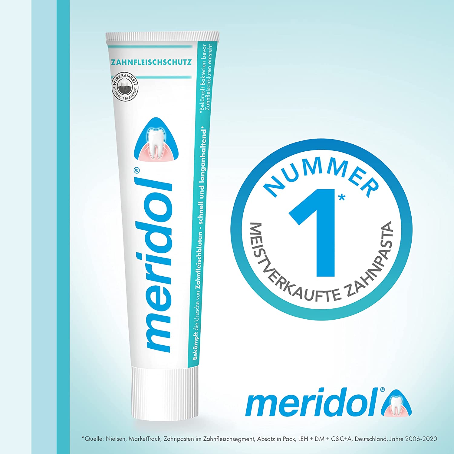 德国牙医推荐的保护牙龈的meridol牙膏 2支x75ml