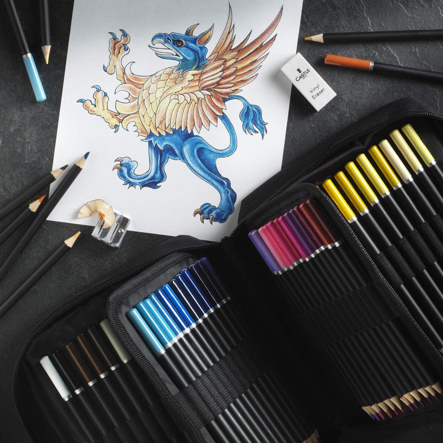 涂色书随手画，一套它就行！Castle Art Supplies 72支彩色铅笔套装