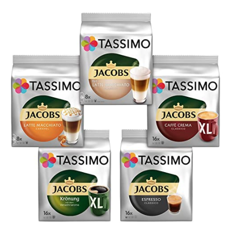 Tassimo咖啡胶囊5款套装 共64个