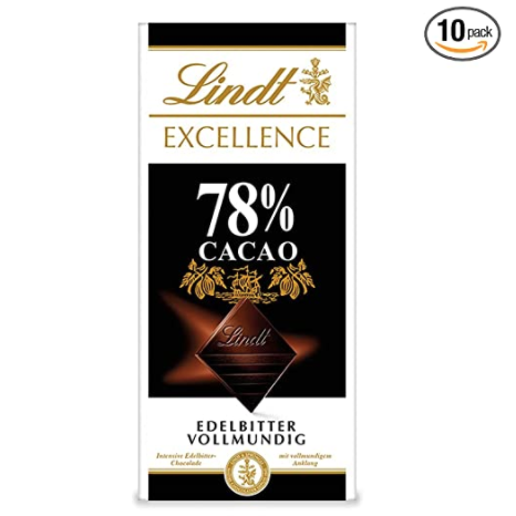 Lindt Excellence 瑞士莲78%可可巧克力10个装