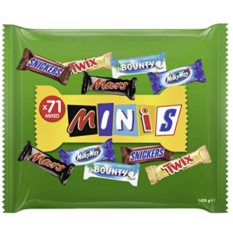 Snickers/Mars/Twix 各式混合坚果巧克力棒71支装