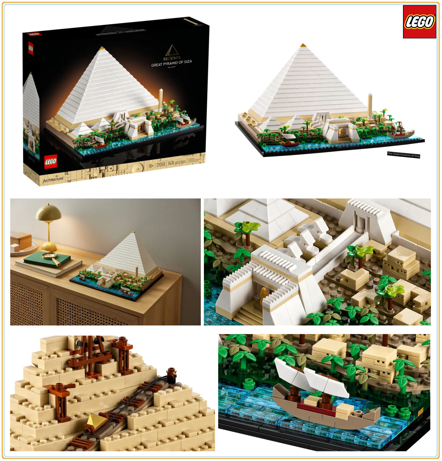 乐高带你回到古埃及！新品Lego Architecture 建筑系21058吉萨大金字塔